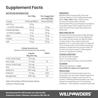 Milk Chocolate Protein Powder with Shilajit and Monocreatine (Small Case)