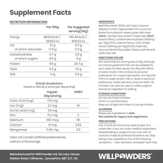 Vanilla Protein Powder with Shilajit and Monocreatine (Small Case)